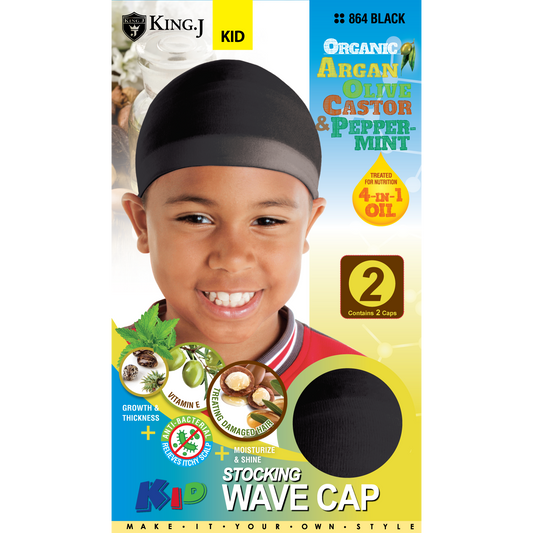 KIDS ORGANIC WAVE CAP [BLACK]