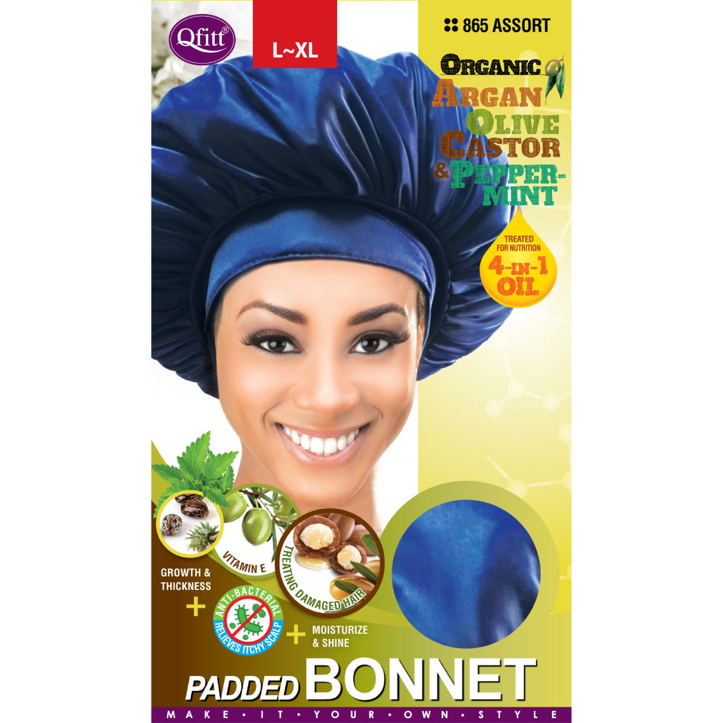 ORGANIC PADDED BONNET [ASSORT-12 PIECES SET]