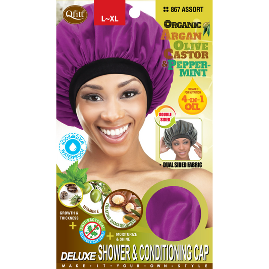 ORGANIC DELUXE SHOWER & CONDITIONING CAP [ASSORT-12 PIECES SET]