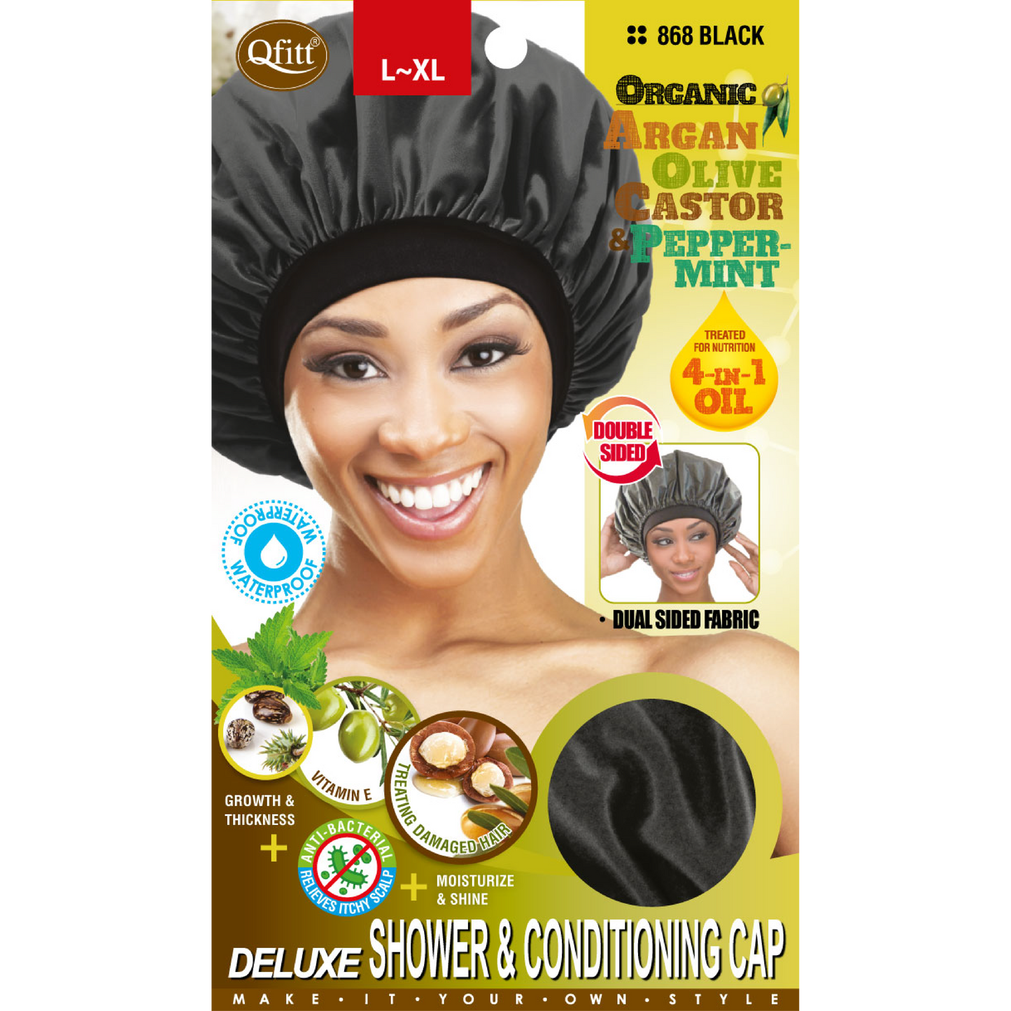 ORGANIC DELUXE SHOWER & CONDITIONING CAP [BLACK]