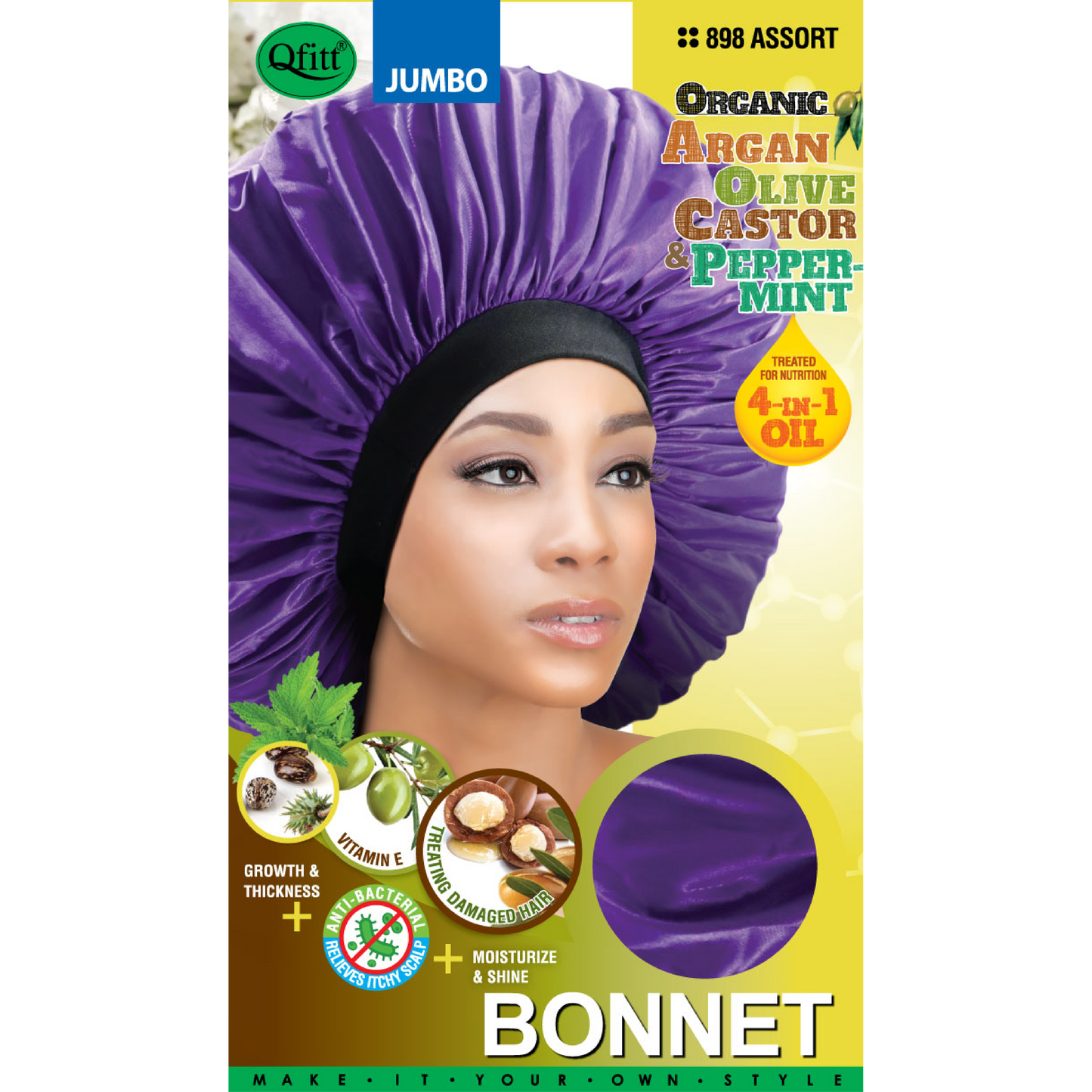JUMBO ORGANIC BONNET [ASSORT-12 PIECES SET]