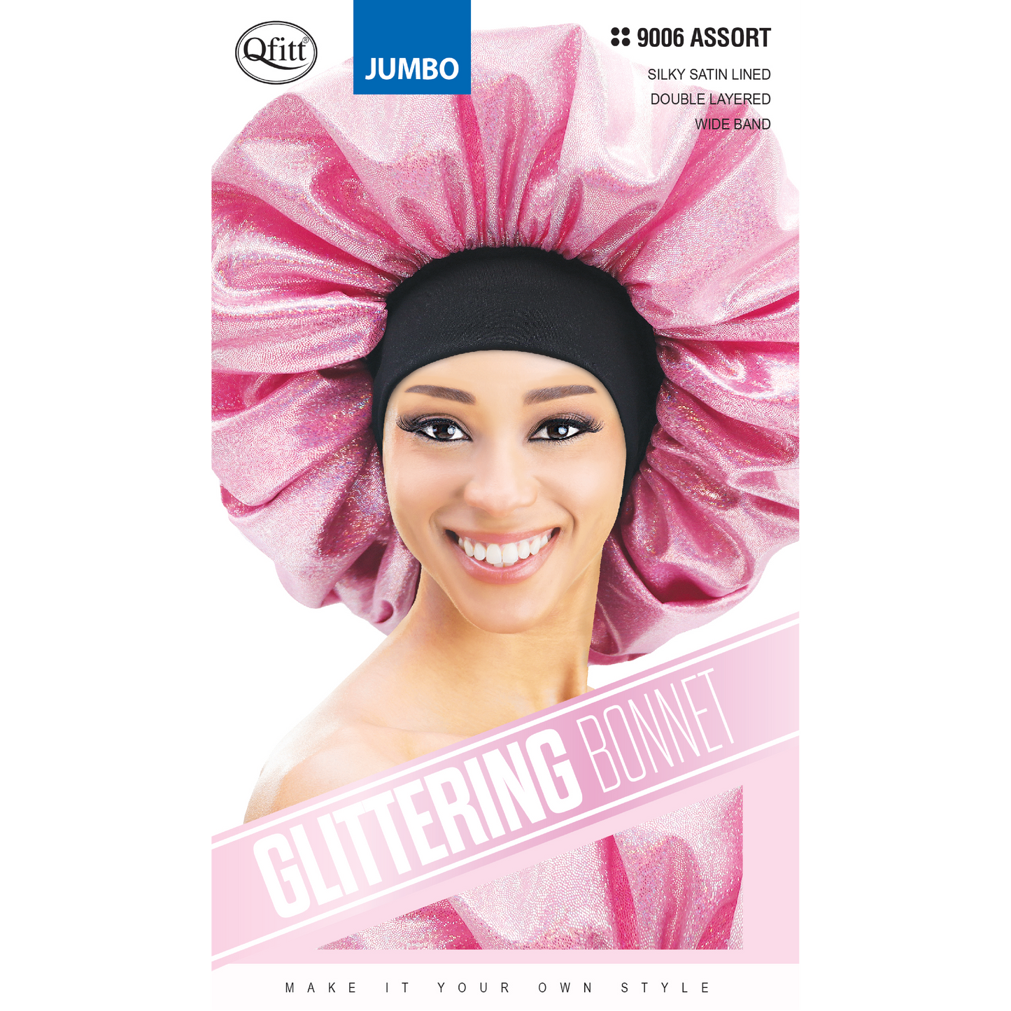 JUMBO GLITTERING BONNET [ASSORT-12 PIECES SET]